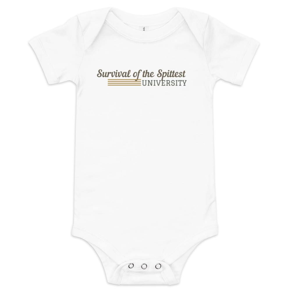 Survival of the Spittest University Baby Bodysuit