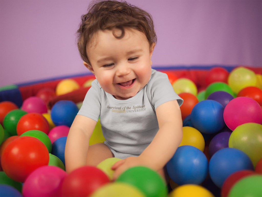 Survival of the Spittest University Baby Bodysuit